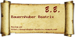 Bauernhuber Beatrix névjegykártya