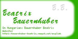 beatrix bauernhuber business card